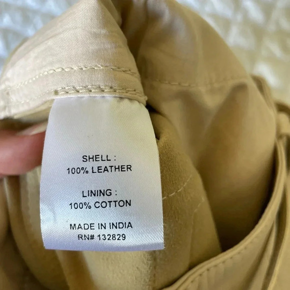 Revolve L’Academie Savon cream leather shorts - Picture 12 of 16